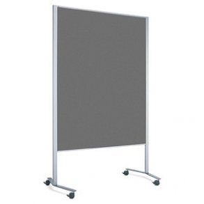 Pinboard LW-11 p hjul filt antracit gr og ramme i RAL S004 slv