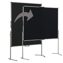 UniPin2 MC-B anslagstavla: gr aluminiumram / platt i svart skum