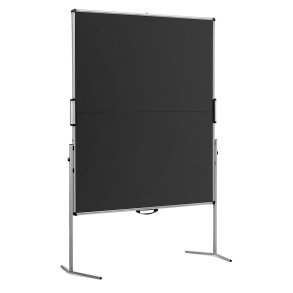 UniPin 2 MC-B Pinboard: gr aluramme / plade i sort skum