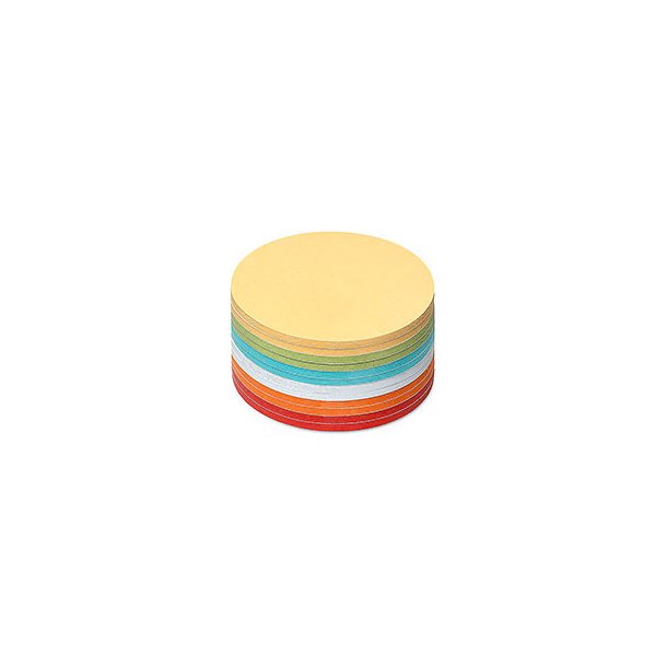 300 Stick-It runde i hvid, rd, bl, grn, gul og orange 