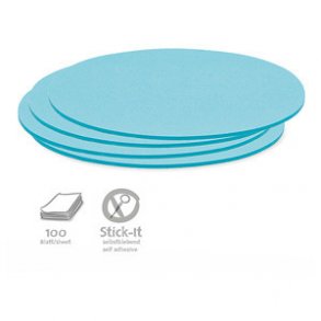 100 Stick-It kort ovale bl 11 x 19 cm