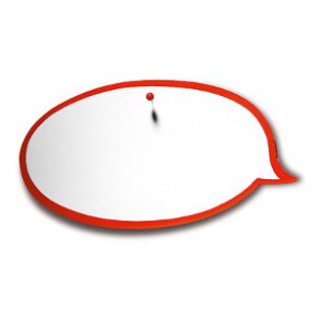 50 styk talebobler, 20 x 11 cm, hvid / rd