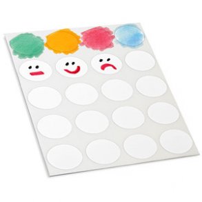 Voting Dots, hvide - 20 mm st med 100 styk