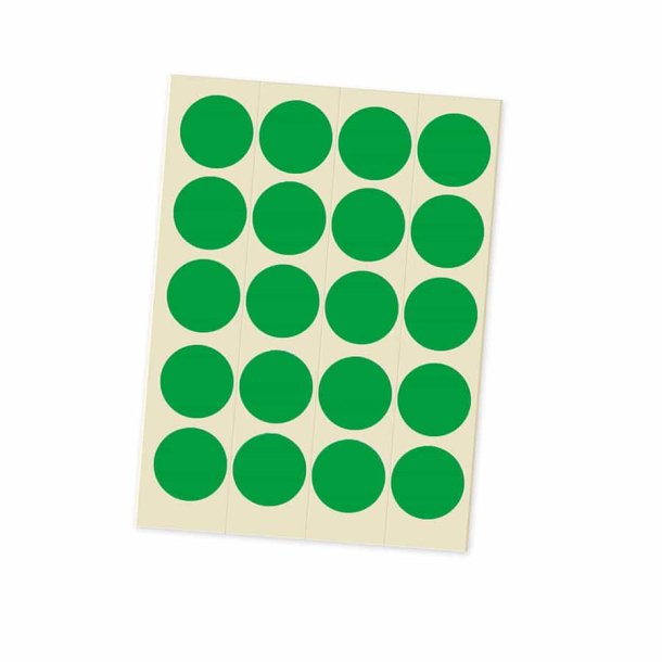 Voting dots, d 20 mm, 1000 styk, Grn