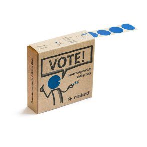 Voting dots, rulle med 1000 styk, Bl