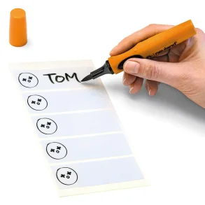 Moody sjlvhftande Namnskyltar, 50 stycken, vita