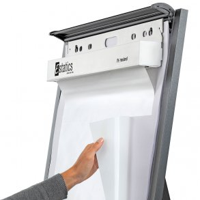 Estatics - elektrostatiske folie ark - hvide 25 ark flipoverstrrelse i rulle