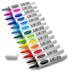 13 farverige Neuland No.One Whiteboard-tuscher  rund spids